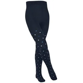 FALKE Strickstrumpfhose Multidot mit nachhaltiger Baumwolle blau 98-104