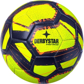 derbystar Unisex – Erwachsene Street Soccer v22 Fußball, Yellow/Blue/Orange, 5