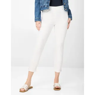 Raphaela by Brax Damen Schlupfhose Style PAMINA 6/8 WHITE, denim weiß, Gr. 42