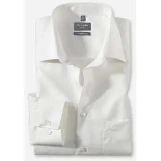 Olymp Herren Hemd weiß Comfort Fit, weiß, NOS