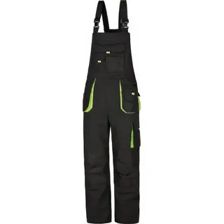 Triuso Power Herren, POWERLH54, Latzhose, schwarz-grün, Größe 54