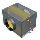 S&P Kaltwasser-Kühlregister BA-AF 355/23 R ? DN355 ? 10 mm Isolierung ? Rechtsan...