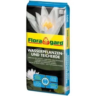 Floragard Wasserpflanzen- & Teicherde 20 L für Gartenteiche, Pflanzkörbe, Teichböden • auch für Seerosen und Schilf
