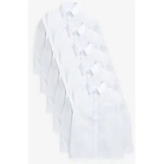 Next Langarmhemd Langarmhemden, 5er-Pack (5-tlg) weiß 98 (3 J.)