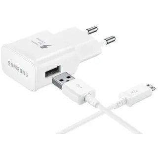 Samsung USB Ladeadapter mit Schnellladefunktion+ Micro-USB-Kabel EP-TA20 Weiß