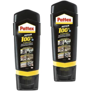 Pattex Repair 100 Prozent Alleskleber, hitzebeständiger Kleber für den Innen- und Außenbereich, 2x 100 g Klebstoff zur Reparatur für verschiedene Materialien