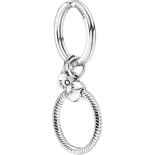 Pandora Moments Charm Schlüsselanhänger Schlangengliedermuster, für Damen, Silber