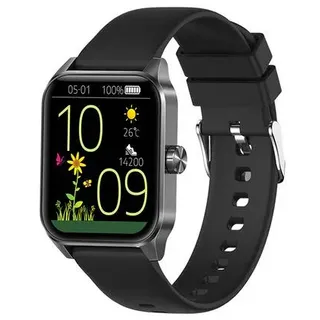 Smartwatch mit Bluetooth und Gesundheitsüberwachung Black
