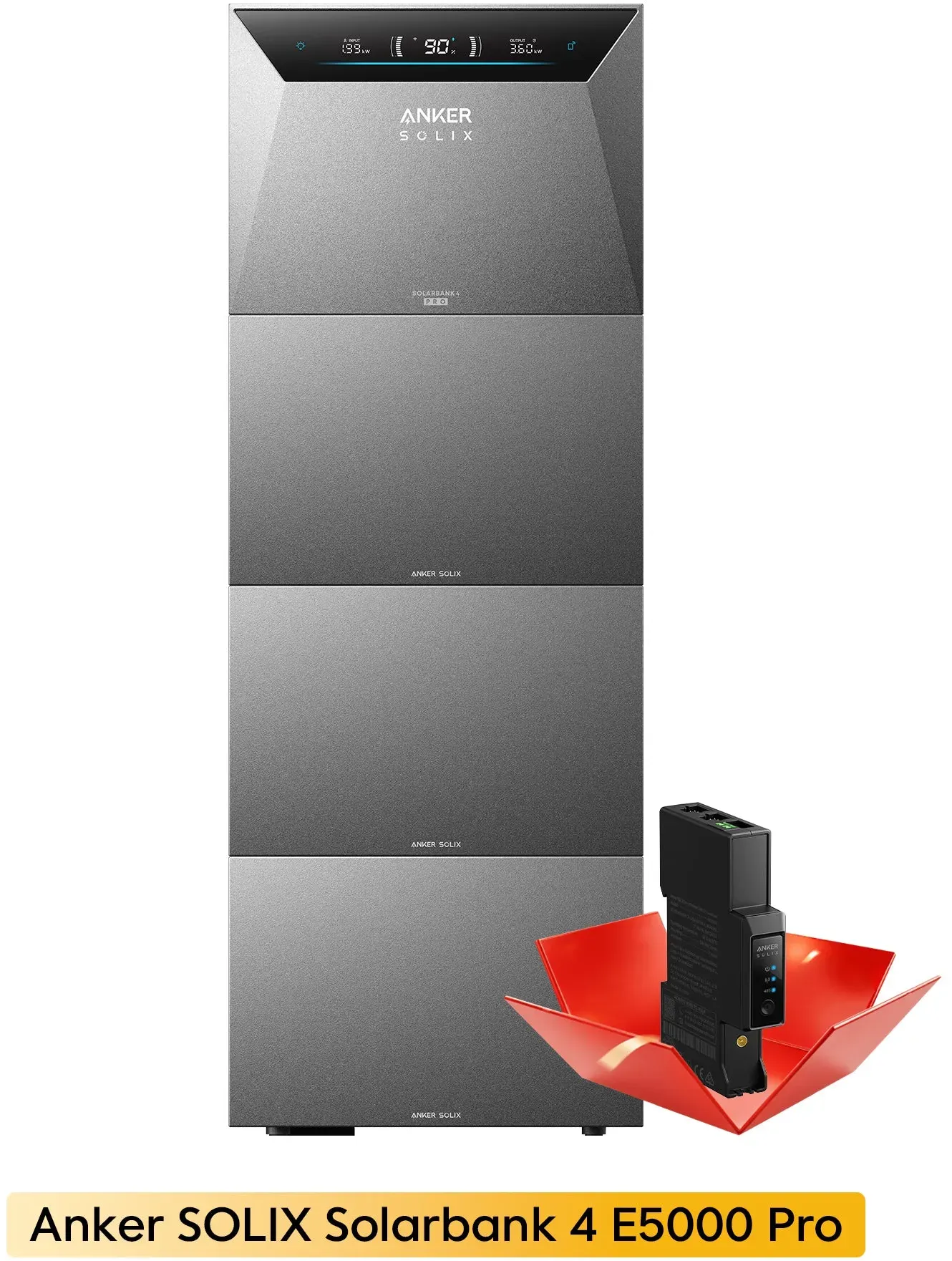 Anker SOLIX Solarbank 4 E5000 Pro - 20kWh / Pre-Sale Special: Gratis Smart Meter Gen 2 / Standardversand