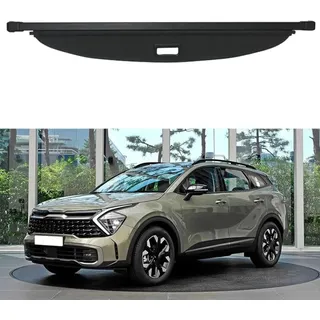 LANAZU Einziehbarer Auto Laderaumabdeckung für KIA Sportage 2022-2024, Kofferraum Schutz Abdeckung Frachtabdeckungen Aufbewahrung ZubehöR