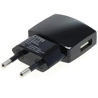 OTB USB Netzteil/Ladeadapter, 1A, 1x USB, flache Bauform, schwarz