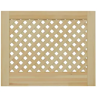 ben+camilla.com Gittertür 39,5 x 49,4 cm | Hochwertige Kiefer Massivholztüren - unbehandelt für Schrank- & Möbelbau oder Heizungsverkleidung