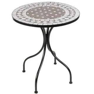 Lex Mosaik Mosaiktisch Gartentisch Balkontisch Rund Echt-Steinbelegung : Tisch einzeln