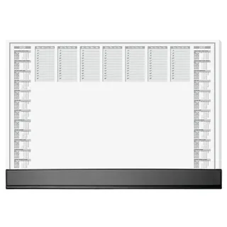 SIGEL H6365 Papier-Schreibtischunterlage mit Schutzleiste DIN A2, Kalender 2026 2027, 40 Blatt, Schreibunterlage aus nachhaltigem Papier