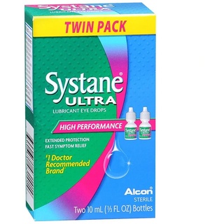 Systane Ultra Lubricant Eye Drops, 2-count .33 fl oz (10 ml) Bottle by Systane