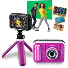 Kinderkamera VTECH "KidiZoom Video Studio HD lila", lila, Fotokameras, KinderB:9cm H:6cm T:4cm, inkl. Selfie-Funktion und Ministativ, B:9cm H:6cm T:4cm