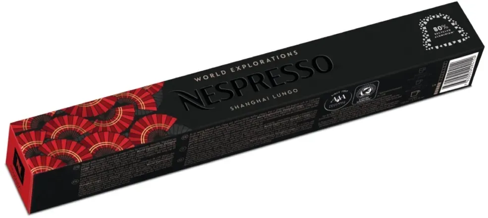 Nespresso Shanghai Lungo Original Line 10 Lungo (110ml) Kaffeekapseln Rot 110ml Fruchtig mit feiner Säure