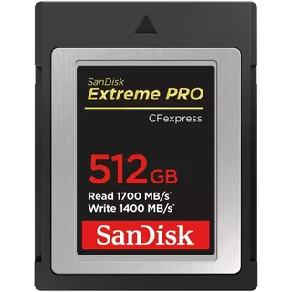 SanDisk Extreme Pro 512 GB 1700/1400 MB/s Typ B | ✔️ € gratis geschenkbox