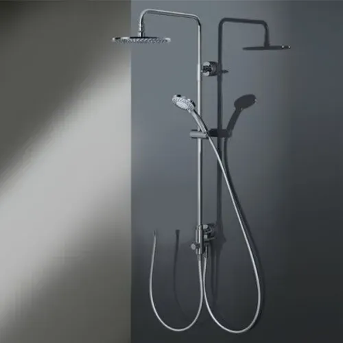 HSK Shower-Set Modell RS 200 UNIVERSAL, 1006000-KB11, Ausführung: mit Kopfbrause rund, super-flach, Ø300 mm, Höhe 2 mm