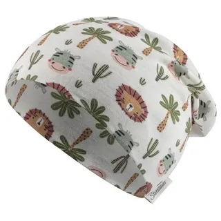 Sterntaler Slouch-Beanie Safaritiere in ecru, - Gr.: 43 cm