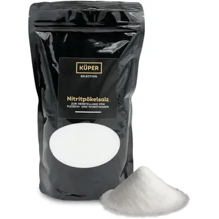 Küper Selection Feines Nitritpökelsalz - 1000g Pökelsalz zur Herstellung von Fleisch Wurst und Pökelwaren mit 0,4-0,5% Natriumnitrit