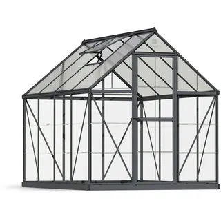 Alu anthrazit Polycarbonat 0,7 mm/Dach HKP 4 mm 4,5 m2 inkl. Stahlfundament