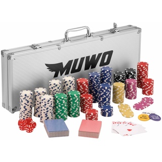 MUWO "All In" Pokerkoffer-Set mit 500 Chips-Größe:Einheitsgröße