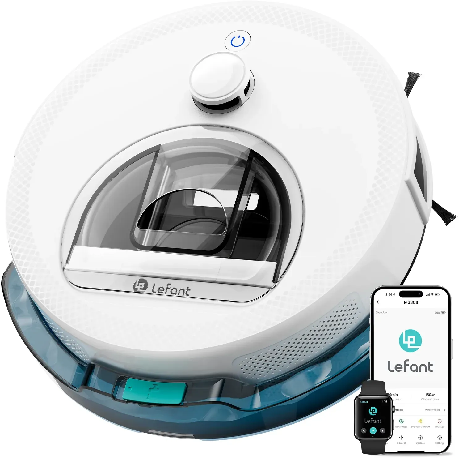 Lefant M330 Pro M330S Roboter-Staubsauger- und Wisch-Kombination, 5000 Pa, dTOF LiDAR-Navigation, Alexa/Google/WiFi, ideal für T