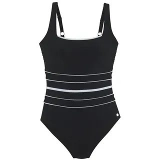 LASCANA Badeanzug Damen Schwarz/Weiß 46 Cup F
