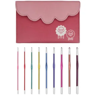 KnitPro Zing Häkelnadel-Set, einseitig, 2,00, 2,50, 3,00, 3,50, 4,00, 4,50, 5,00, 5,50 und 6,00 mm, bunt