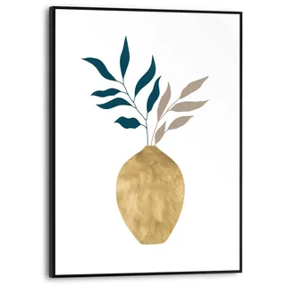 reinders Wandbild 30 x 40 cm Golden Vase Holz Gold