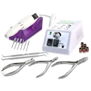 Fußpflegegerät Fräser Set mit Nagelzangen Set Fußpflege Set