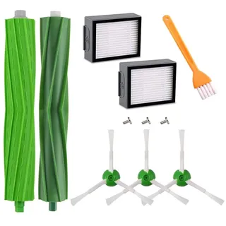 HoHome Ersatzkit Zubehör für iRobot Series E5 E6 E7 i7 i7+ i8 i8+ j7 j7+ i6 i6+ i4 i4+ i3 i3+, Ersatzteile Bürsten Filter Zubehör Set 11 in 1