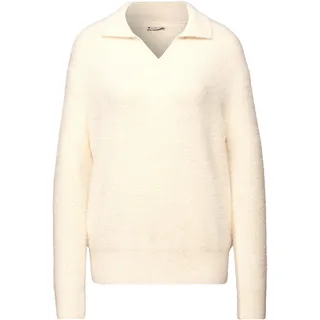 STREET ONE Damen 3016798 Federgarn Pullover in Creme - 38