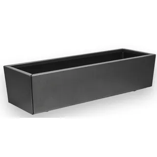 Balkonkasten Blumenkasten Pflanzkasten Pflanzkübel aus Metall stehend in Grau