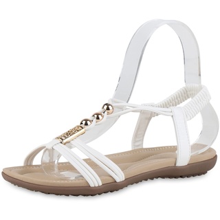 VAN HILL Damen Riemchensandalen in Weiss