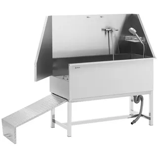 Physa Hundebadewanne - Edelstahl bis 60 kg mit Rampe PHY-PWS-01
