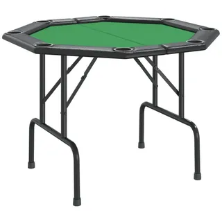 vidaXL Pokertisch Klappbar 8 Spieler Grün 108x108x75 cm