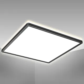B.K.Licht Panel, 42x42 cm, - 22W, 3000lm, flach, backlight, neutralweiß, schwarz
