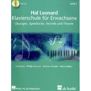 HAL LEONARD Klavierschule für Erwachsene, m. 2 Audio-CDs: Übungen, Spielstücke, Technik und Theorie. 2 Play-Along-CDs zum Üben und Mitspielen (PIANO)