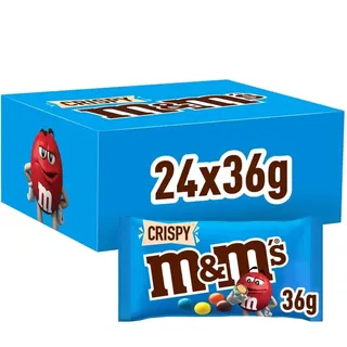 M und M m&m's Crispy Schokobonbons 24 Packungen 36 g