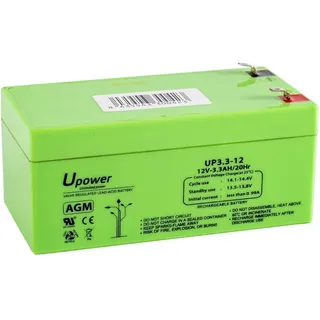 Master U-Power Blei Akku AGM 12V 3.3Ah F1 4,8mm