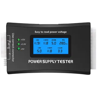 ATX Netzteil Tester für PC AYWHP Netzteil Tester für PC 4/6/8 Pin digitaler LCD Bildschirm Power Supply Tester für ATX/ITX/IDE/HDD/SATA/BYI-Anschlüsse LCD Computer Netzteiltester