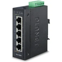 Planet IGS-500T Netzwerk-Switch Unmanaged L2+ Gigabit Ethernet (10/100/1000) Schwarz (5 Ports), Netzwerk Switch, Schwarz