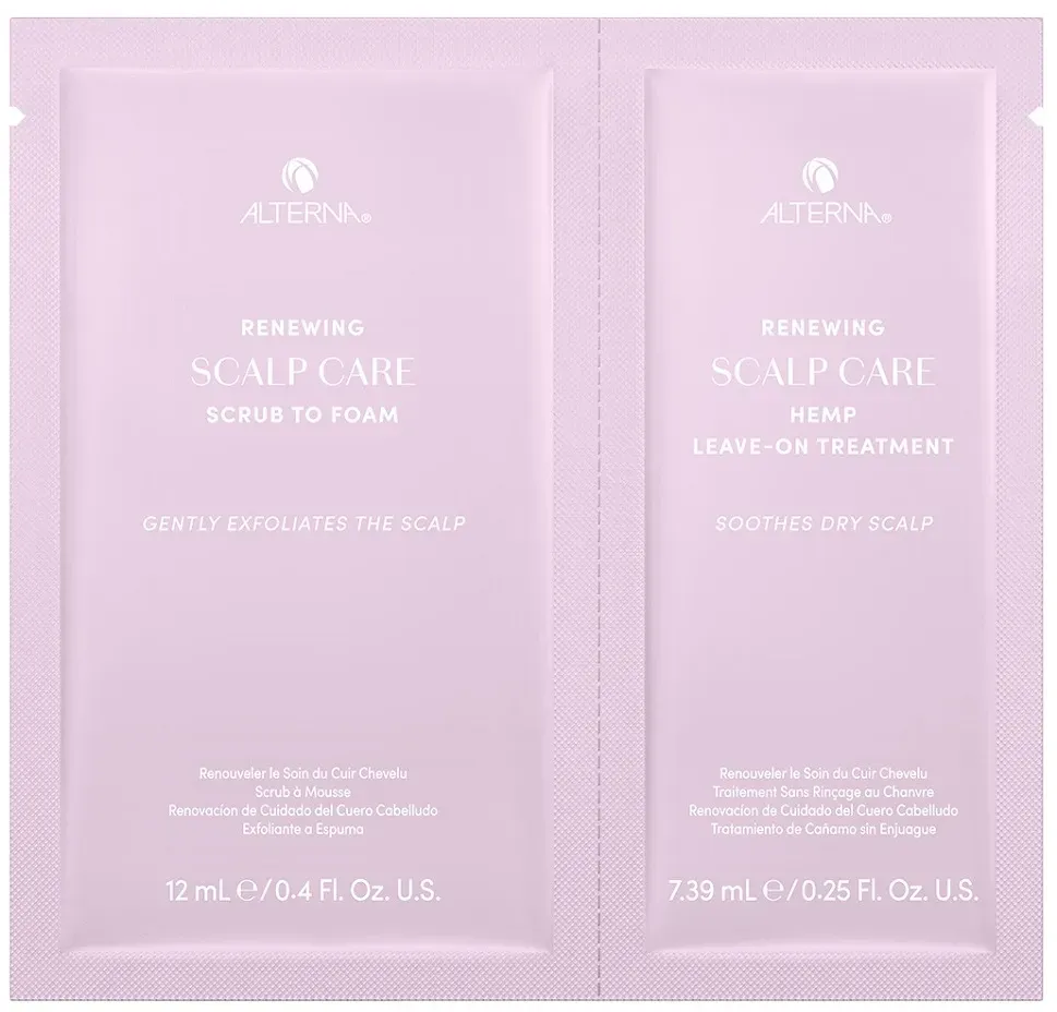Alterna Caviar Renewing Scalp Care Duo Haarpflegeset Set 12 ml Scrub to Foam + 7 ml Hemp Leave-On Treatment
