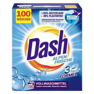 Dash Alpen Frische Vollwaschmittel Pulver 100 WL