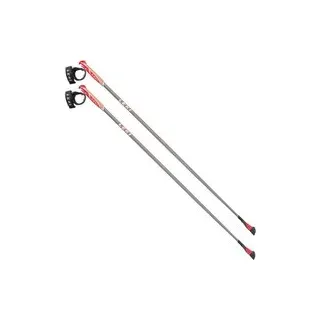 Leki Smart Carat Nordic-Walking-Stoecke Grey/Red - grau - 100 cm