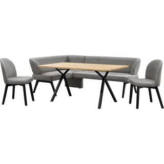 Home Affaire »Aretha Essecke, Sitzgruppe, Eckbank, Küchenbank«, (Set, 4 tlg., 4er), Esszimmer Sitzgruppe, Tisch, Stühle und Bank gepolstert, Nosagfederung