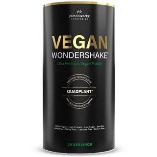 Protein Works - Vegan Wondershake | Premium Vegane Mischung | Vegan Protein | Veganes Protein Pulver | Erdbeer-Sahne | 30 Portionen