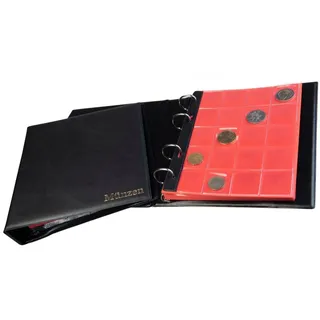 MC.Sammler Sammleretui MC.Sammler Münzalbum für 300 Diverse Münzen, Schwarz schwarz